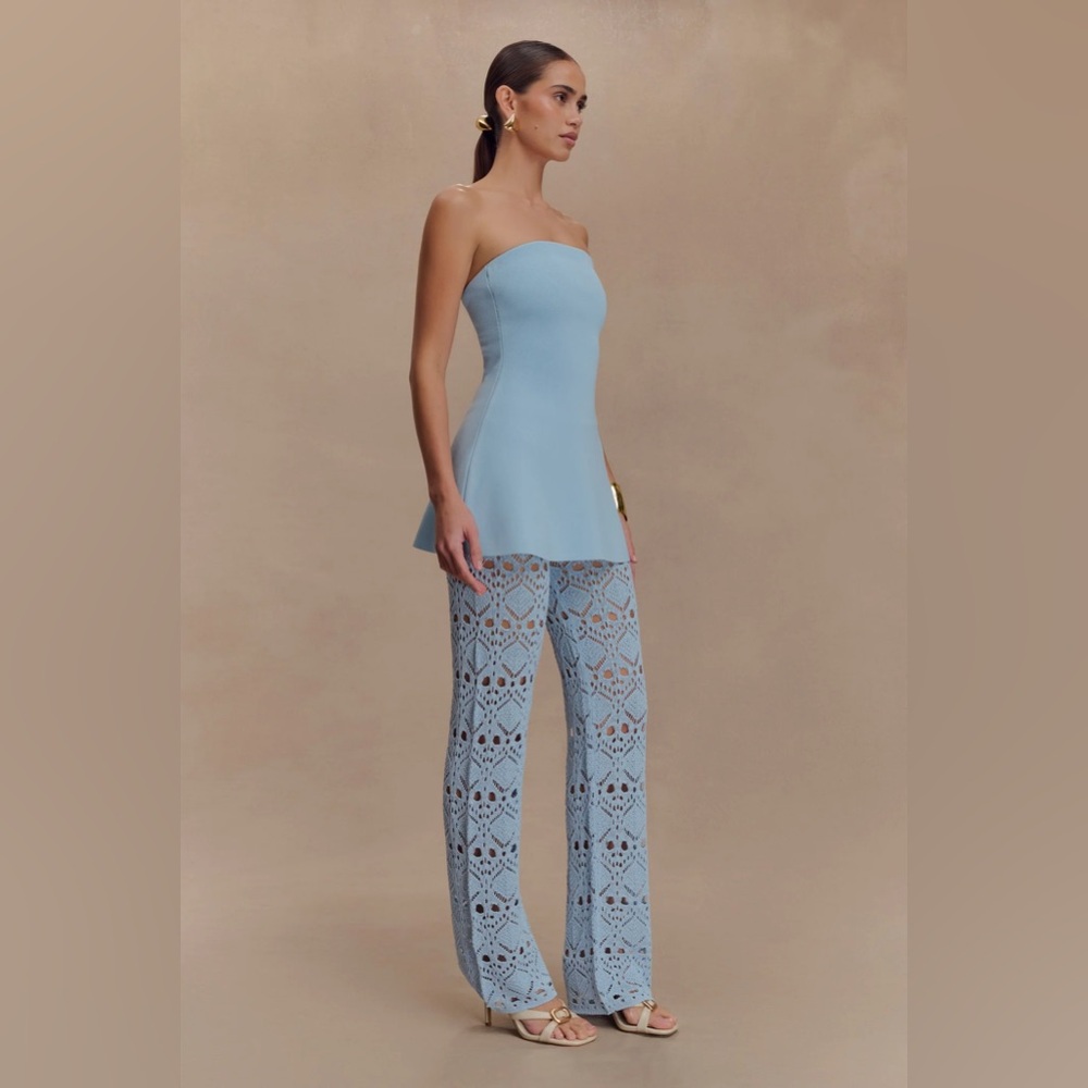 Bandage Knit Strapless Top